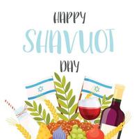 glad shavuot dag vektor