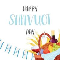 glad shavuot dag vektor