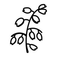 eine handgezeichnete Ikone einer Blume vektor