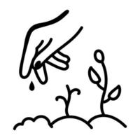 modernes Doodle-Symbol für Samen vektor