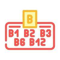 vitamin b grupp färg ikon vektorillustration vektor