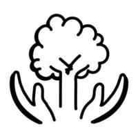 Werfen Sie einen Blick auf diese schöne Doodle-Ikone eines Baums vektor