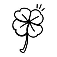 en handritad ikon av en blomma vektor