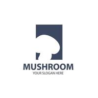 logotyp för ditt företag med söt svampkaraktär vektor