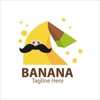 logo für ihr unternehmen mit niedlichem bananencharakter vektor