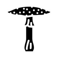 Toadstool Pilz Glyphe Symbol Vektor Illustration