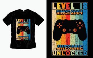 Level-T-Shirt-Design vektor