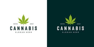 cannabis marijuana blad logotyp vektor