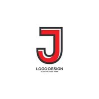 j bokstavs logotyp monogram logotyp vektordesigner vektor