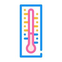 Outdoor-Thermometer Farbe Symbol Vektor Illustration Farbe