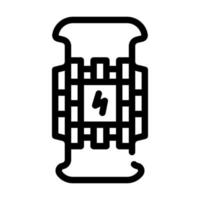 Batterien der Elektroautolinie Symbol Vektor Illustration