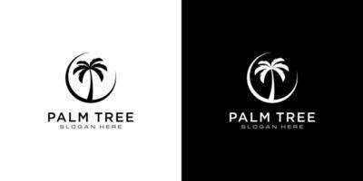 palmträd logotyp vektor design