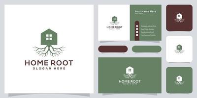 Home- und Root-Logo-Vektordesign vektor