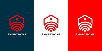 Smart-Home-Logo-Vektor-Design-Vorlage vektor