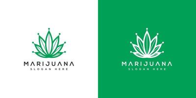 cannabis marijuana blad logotyp vektor