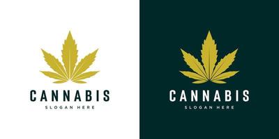 cannabis marijuana blad logotyp vektor