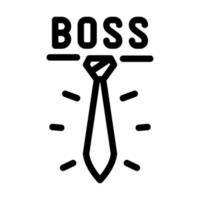 Krawatte Boss Zubehör Symbol Leitung Vektor Illustration