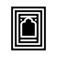 matta för namaz glyph ikon vektorillustration vektor