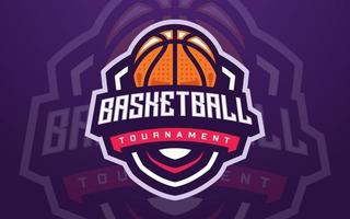 Basketballclub-Logo-Vorlage für Sportmannschaft und Turnier