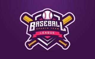 Baseball-Club-Logo für Sportmannschaft und Turnier vektor