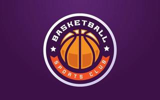 Basketballclub-Logo-Vorlage für Sportmannschaft oder Turnier vektor
