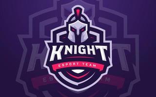 professionell knight esports logotyp mall för spellag eller spelturnering vektor