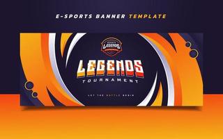 legends esports gaming banner mall med logotyp för sociala medier vektor