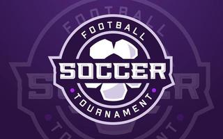 Logo-Vorlage für professionelle Fußballvereine für Sportmannschaften und Turniere vektor