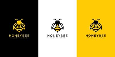 Honigbienen-Tier-Logo-Vektor-Design vektor