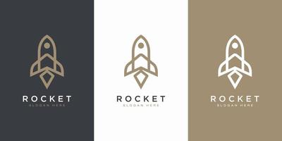 raketuppskjutning logotyp vektor mall