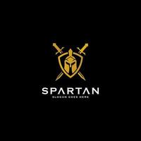 spartanisches Logo und Vektor-Design Helm und Kopf vektor