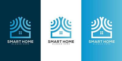 Smart-Home-Logo-Vektor-Design-Vorlage vektor