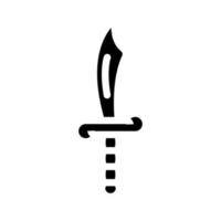 Säbel Pirat Glyphe Symbol Vektor Illustration