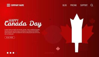 glad kanada dag affisch. 1 juli. vektor illustration målsida. kanada lönn lämnar bakgrund.