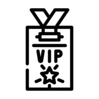 vip-kartenlinie symbol vektor illustration linie