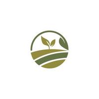 grön gård logotyper vektor emblem