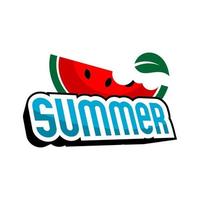 Sommer und Wassermelone vektor