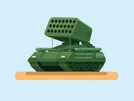 raketenwerfer panzer armee kraft fahrzeug objekt cartoon illustration vektor