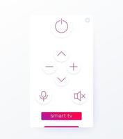 fernbedienung für smart tv mobile app design vektor
