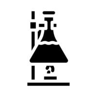 Experimente in der Laborwerkzeug-Glyphen-Symbolvektorillustration vektor