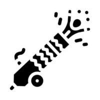 aerodynamisk kanon glyph ikon vektor illustration svart