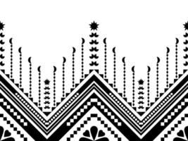 abstrakt etniska geometriska mönster design för bakgrund eller tapet. etniska geometriska tryckmönster design aztec upprepande bakgrundsstruktur i svart och vitt. tyg, tygdesign, omslag vektor