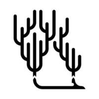 ozean korallenzweig glyph symbol vektorillustration vektor