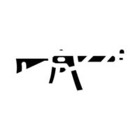 Gewehr Waffe Glyphe Symbol Vektor Illustration