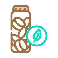 Holzkohle-Zahnpasta-Tabletten Zero Waste Color Icon Vector Illustration