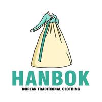 Hanbok koreanische traditionelle Kleidung vektor