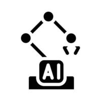 roboterarm ai glyph symbol vektorillustration vektor