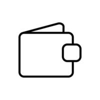einfaches Brieftaschensymbol, Strichzeichnungen vektor