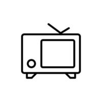 einfaches TV-Symbol, Strichzeichnungen vektor