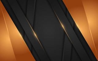 abstrakte dynamische orange Kombination mit schwarzem Hintergrunddesign. vektor